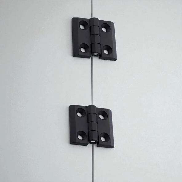 Dayanıklı Plastik Yaprak Menteşe 30x30 mm 4 Adet Dolap Çekmece Kapak Küçük Mobilya Menteşe Seti - Resim 7