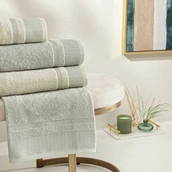 Taç Raya Pure Cotton Pamuk Aile Seti Taş Açık Yeşil - 2