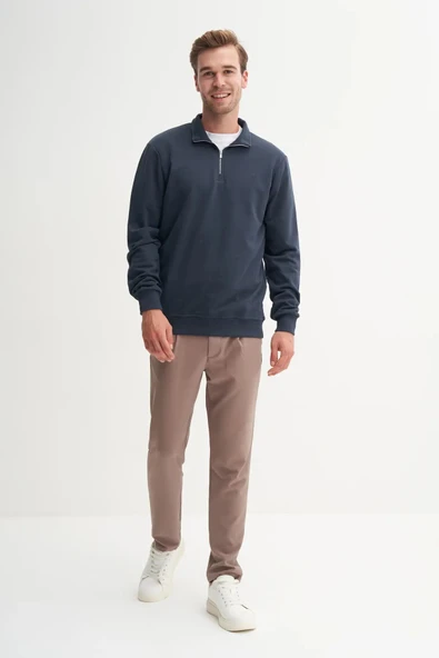 Cazador Regular Fit Dik Yaka Mevsimlik 3 İplik Sweatshirt-53470 ürün görseli 1