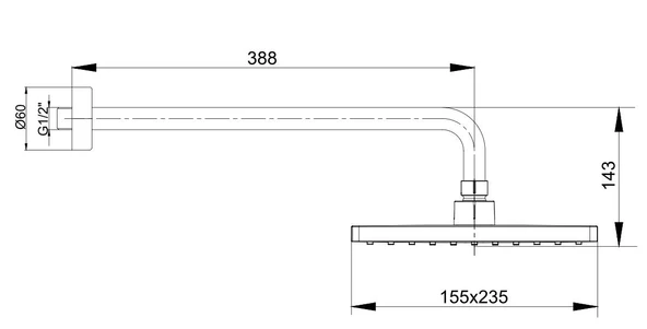 Ar Knidos Duş Başlığı ( Duvardan ) 102145040 - 2
