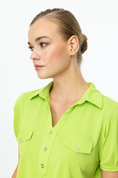 On Süs Düğmeli Bluz - 6