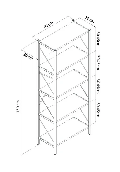 Çalışma Masası ve Kitaplık Seti Ikili Çalışma Odası Set Atlantik Çam - Resim 4