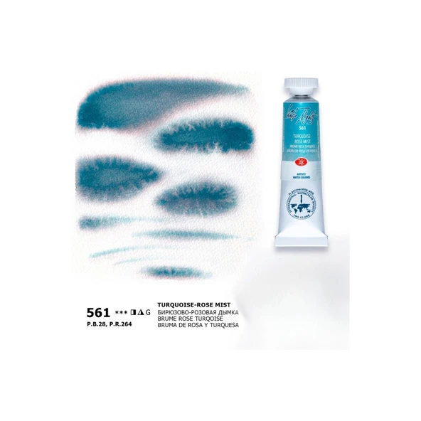 Supertrend White Nights Tüp Sulu Boya 10 ml. 561 Turquoise Rose Mist ürün görseli 1