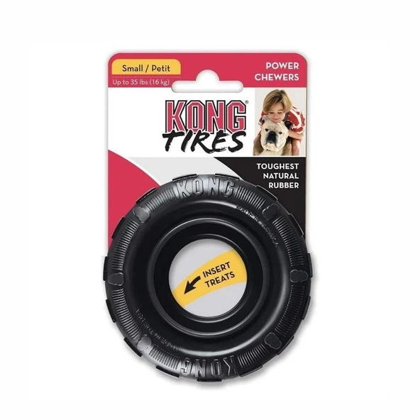 Kong Extreme Tires Delikli Tekerlek Şeklinde Ultra Sert Köpek Oyuncağı S ürün görseli