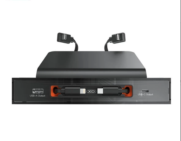 62WTesla Model 3,Y,S,X Uyumlu, USBA  USBC,80 cm Geri Çekilebilir Kablolu Araç Şarj İstasyonu - 3