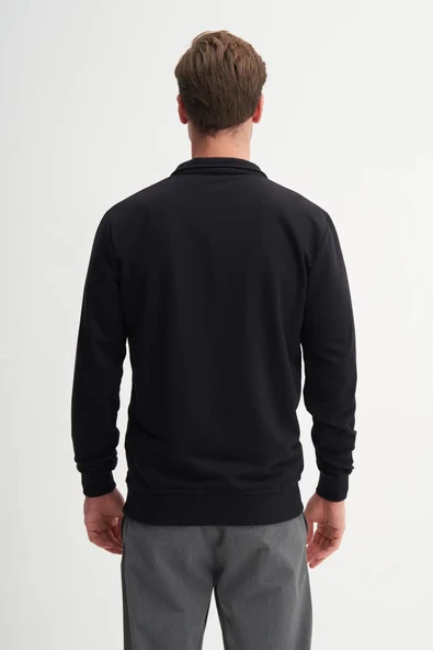 Cazador Regular Fit Dik Yaka Mevsimlik 3 İplik Sweatshirt-53470 - Resim 3