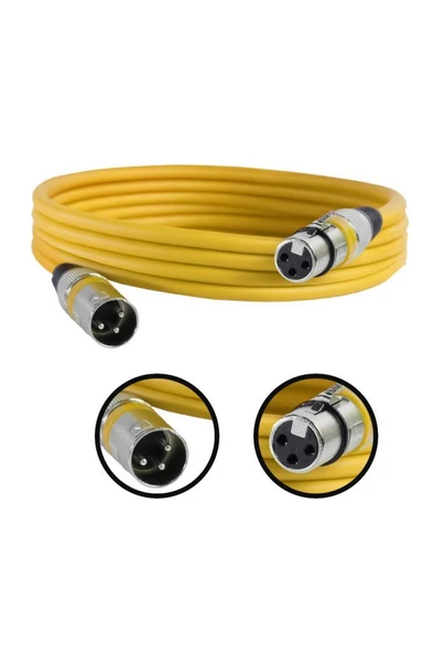Midex MXL-3M-YLW Kaliteli XLR TO XLR 3 mt. Mikrofon Kablosu ürün görseli