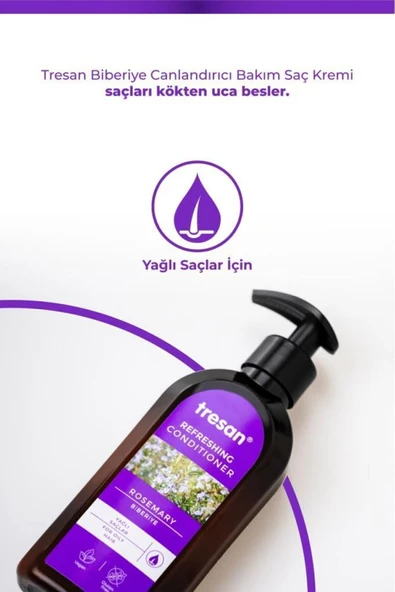 TRESAN Biberiye Canlandırıcı Sülfatsız Bakım Saç Kremi 300 ml - Resim 3
