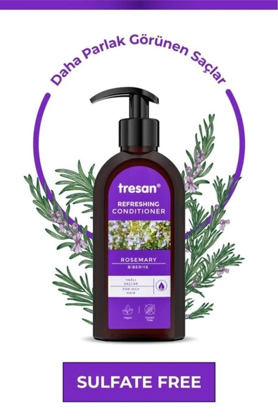 TRESAN Biberiye Canlandırıcı Sülfatsız Bakım Saç Kremi 300 ml - Resim 2