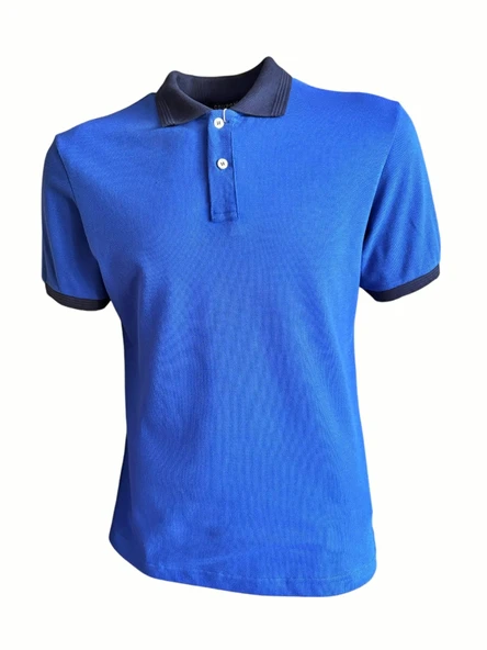 Polo Yaka T-shirt - Sax Mavi ürün görseli