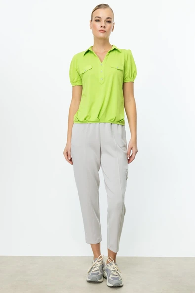 On Süs Düğmeli Bluz - 7