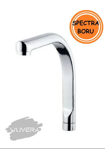 Wuvera Krom Lavabo/Mutfak Bataryası Borusu – Yandan Aplik Borulu, Dayanıklı ve Estetik Tasarım UZUN TİP - Resim 2