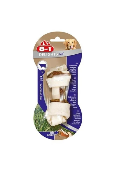 8in1 Delights Bones Biftekli Köpekler İçin Ağız Bakım Kemiği S ürün görseli 1