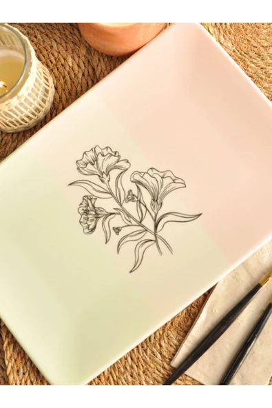 Dekor Dijital Mix Kayık Servis Tabağı 21x32 - 2