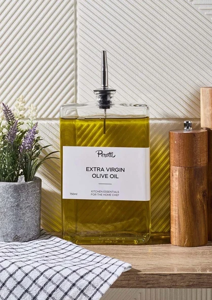 Cam Yağdanlık - Sosluk, Sirkelik, Yağlık - Gümüş Başlık - 750 ML - 3