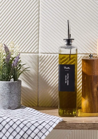 Cam Yağdanlık - Sosluk, Sirkelik, Yağlık - Gümüş Başlık - 750 ML - 4