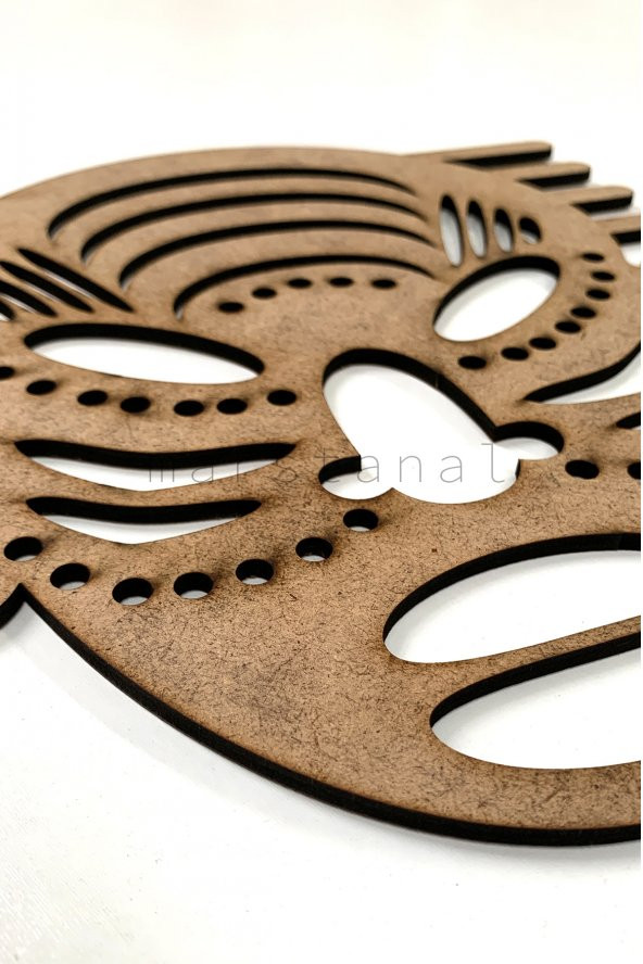 Afrika Maskesi - 50 cm Boyanabilir Ham Mdf Maske - 2