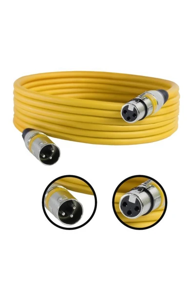 Midex MXL-5M-YLW Kaliteli XLR TO XLR 5 mt. Mikrofon Kablosu ürün görseli