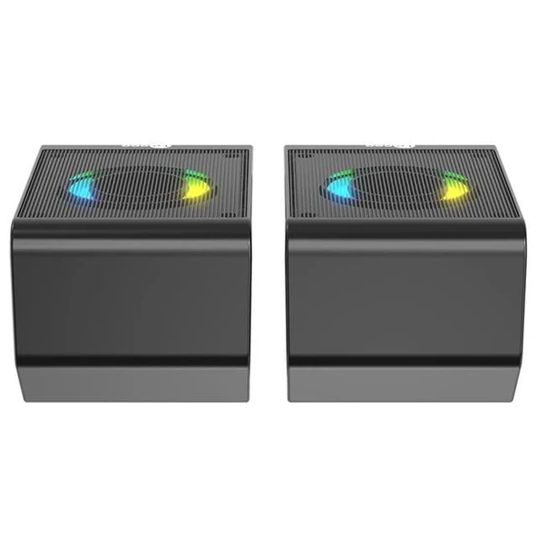 Lecoo DS100 Rgb Aydınlatmalı Kablolu Stereo Siyah 6 W Soundbar 1+1 Masaüstü Hoparlör - 7