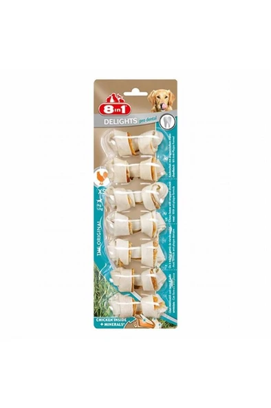 8in1 Delights Pro Dental Tavuklu Köpek Ödülü 84 Gr Xs (7 Li) - 1