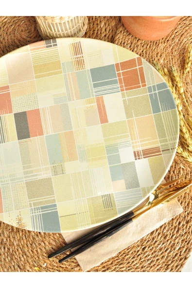 Dekor Dijital Mix Kayık Servis Tabağı 27x32 - Resim 2