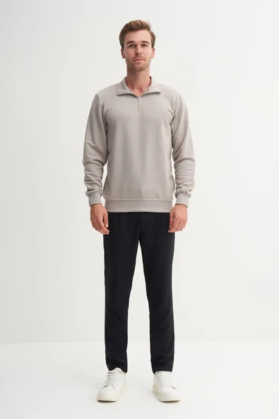 Cazador Regular Fit Dik Yaka Mevsimlik 3 İplik Sweatshirt-53470 ürün görseli 1