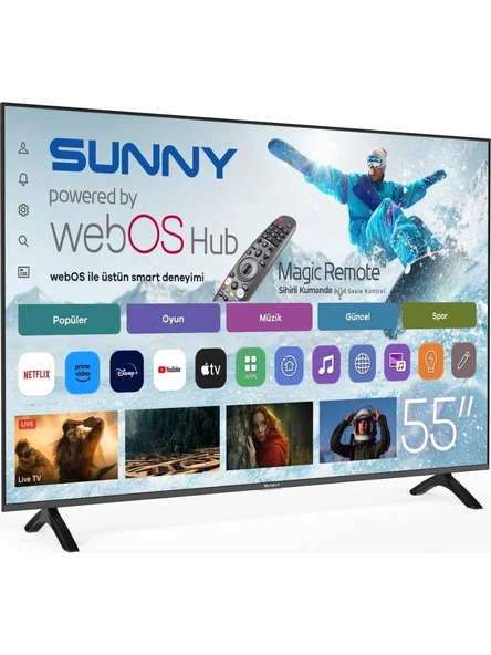 Sunny SN55FMN252 4K Ultra HD 55" 140 Ekran Uydu Alıcılı webOS Smart LED TV - 2