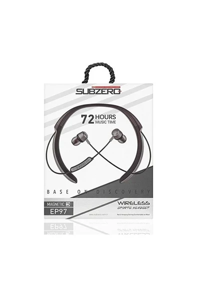 Subzero Ep97 Kablosuz Spor Kulaklık 72 Saat Bluetooth 5.0 Boyun Askılı Mıknatıslı Bass+ - 2