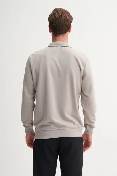 Cazador Regular Fit Dik Yaka Mevsimlik 3 İplik Sweatshirt-53470 - Resim 3