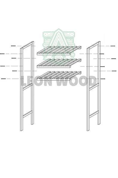 Ahşap Çamaşır Makinesi Üstü 3 Katlı Düzenleyici, Banyo Rafı, Çok Amaçlı Dolap - 4