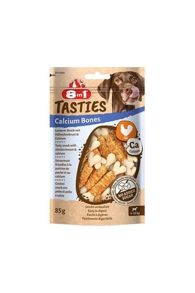 8in1 Tasties Calcium Bones Tavuklu Sargılı Köpek Kemik Ödülü 85 gr - Resim 3