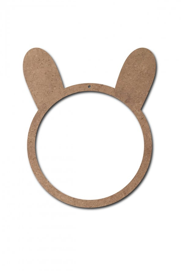 Tavşan kulak Kasnak  Ham Mdf 32x26,5cm