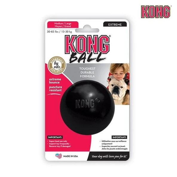 Kong Extreme Top Şeklinde Isırma Oyuncağı Ultra Sert M/L