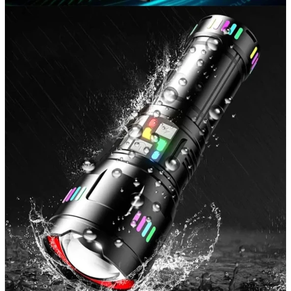 Pro F-3002 Alüminyum Tg Led Gece Şeritli Type-c Şarjlı El Feneri - 2