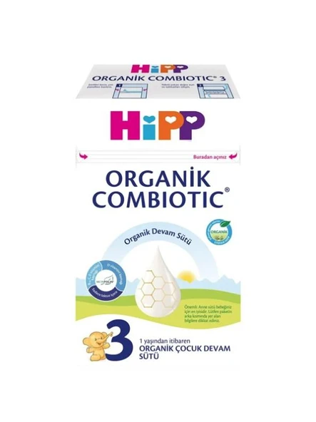 Hipp 3 no Combiotic Devam Sütü 600 gr X 2 Adet + Ultra Sensitive Yenidoğan Islak Mendil Hediyeli ürün görseli