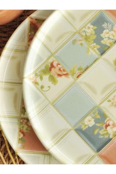 Dekor Dijital Mix 2 li Pasta Tabağı 22 cm - 2