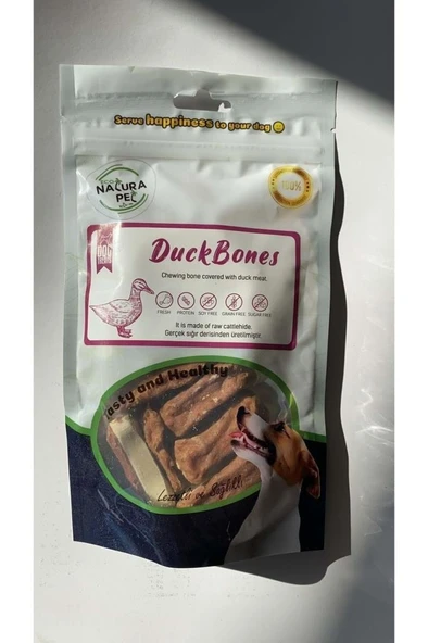 Natura Pet Eco Duck Bones Ördek Eti Kaplı Press Kemik Köpek Ödülü 105gr ürün görseli 1