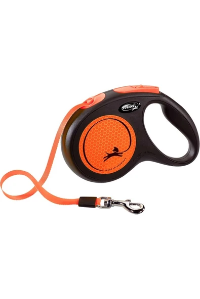 Flexi New Neon Medium 5m Şerit Gezdirme Turuncu