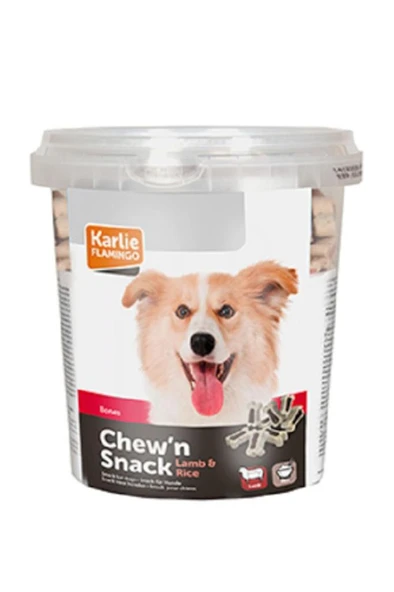 Flamingo Chewn Bones Lamb Rice Köpek Ödül Bisküvisi 500 gr ürün görseli 1