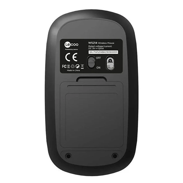Lenovo Lecoo WS214 2.4Ghz Kablosuz 1200DPI Siyah Optik Mouse - 2