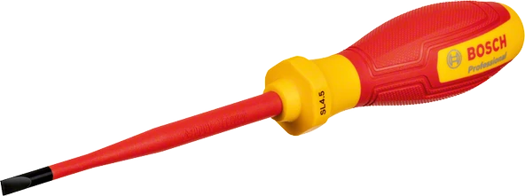 BOSCH Profesyonel İzoleli 1000 Volt 4.5 x 100 mm Düz Tornavida (1600A02NC2) ürün görseli