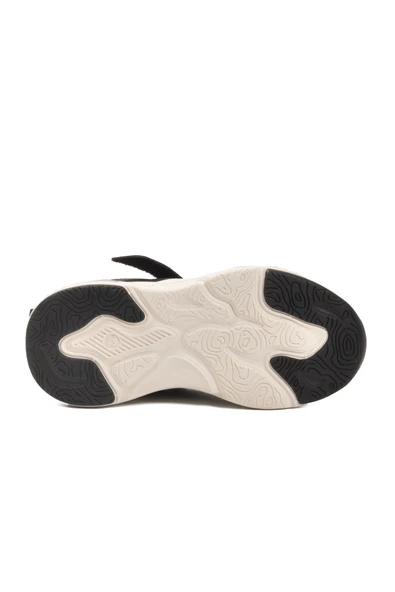 Cool Siyah Beyaz Cırtlı Hafif Esnek Erkek Çocuk Spor Ayakkabı Toti F - 5