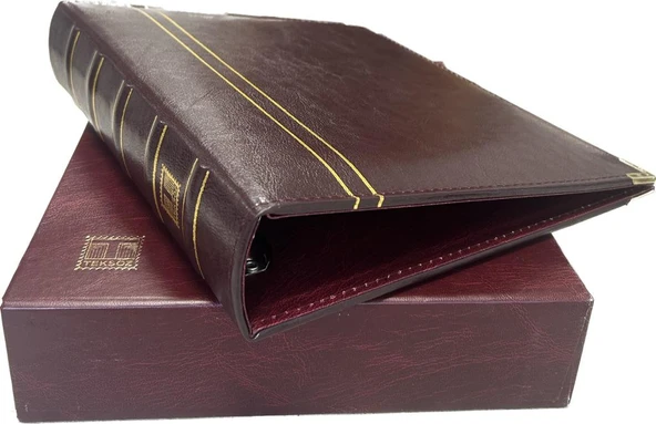 Teksöz-1502-B-kasetli Albüm Kağıt Para - Madeni Para - Fdc -kartpostal Için - Kırmızı - 2