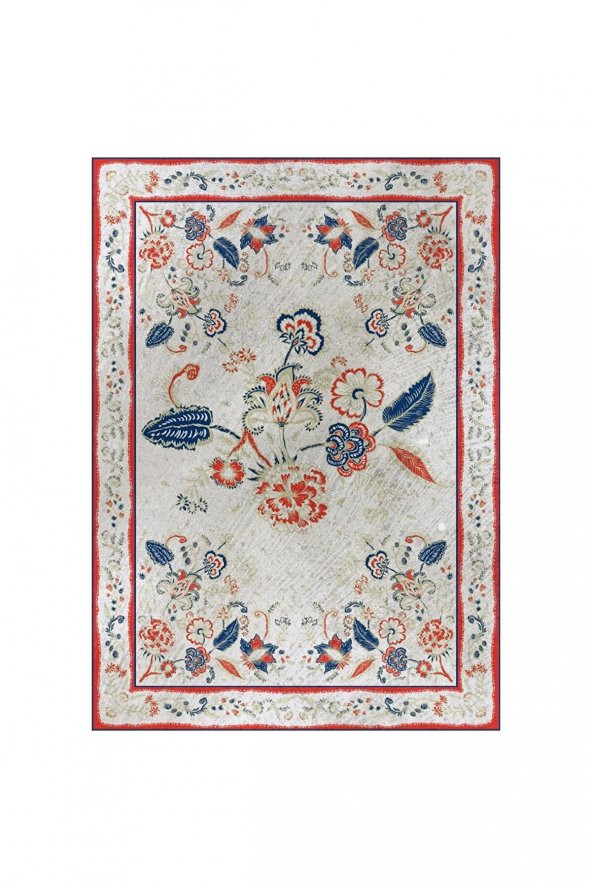 elleser Dekoratif Yıkanabilir Kaymaz Pamuk Tabanlı Yazlık Kilim Salon Halısı - 2