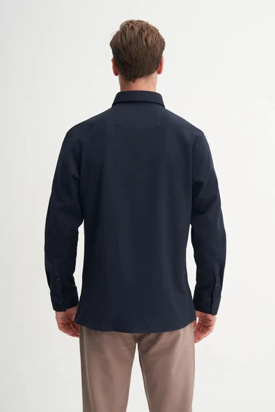 Cazador Regular Fit Viskon Karışımlı Premium Gömlek-23145 - Resim 3