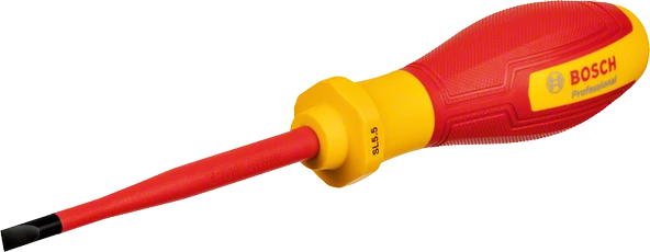 BOSCH Profesyonel İzoleli 1000 Volt 5.5 x 100 mm Düz Tornavida (1600A02NC3) ürün görseli