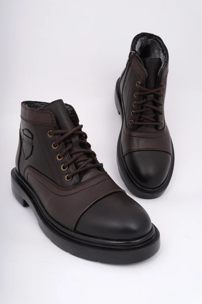 Muggo GUSTA Bağcıklı Fermuarlı İçi Kürklü Erkek Kışlık Bot - 6