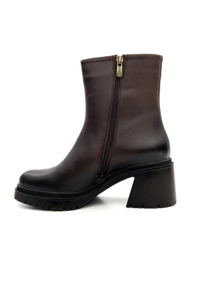 Venüs 2552501K Kadın Hakiki Deri Kalın Taban Fermuarlı Günlük Bot - 3