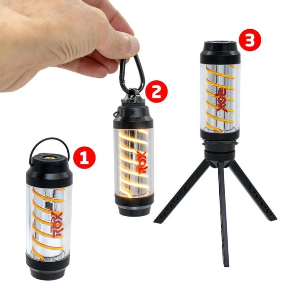 Rox 0265 Ambians Işıklı Şarjlı Kamp Feneri 360 Lümen - Resim 3