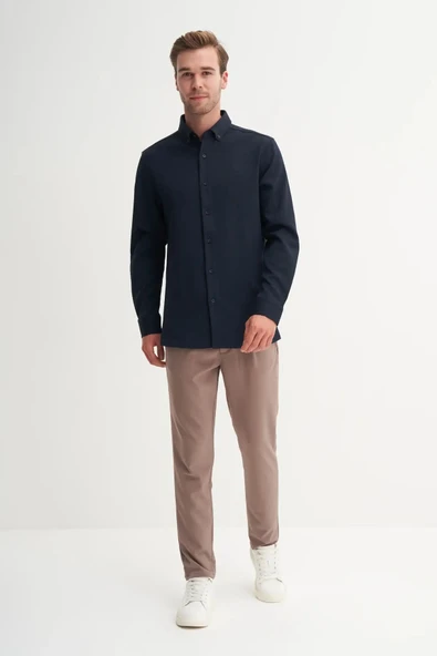 Cazador Regular Fit Viskon Karışımlı Premium Gömlek-23145 ürün görseli 1